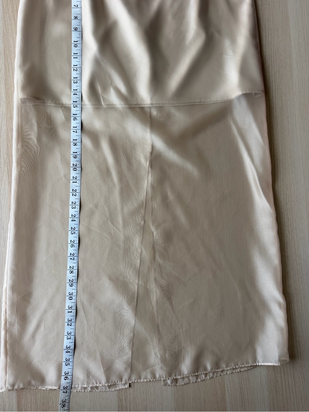 Antonio Melani Priscilla Skirt Womens 8 Taupe Satin Midi NWT Lined Formal $120 - Picture 11 of 14